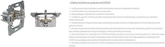 Karlik Μονή Εξωτερική Πρίζα Ρεύματος Λευκή