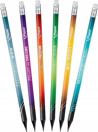 Maped Black'peps Energy HB Pencils with Eraser 72