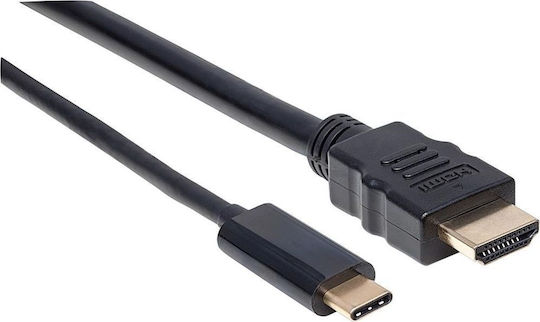 Manhattan Cable HDMI male - HDMI male 2m Μαύρο