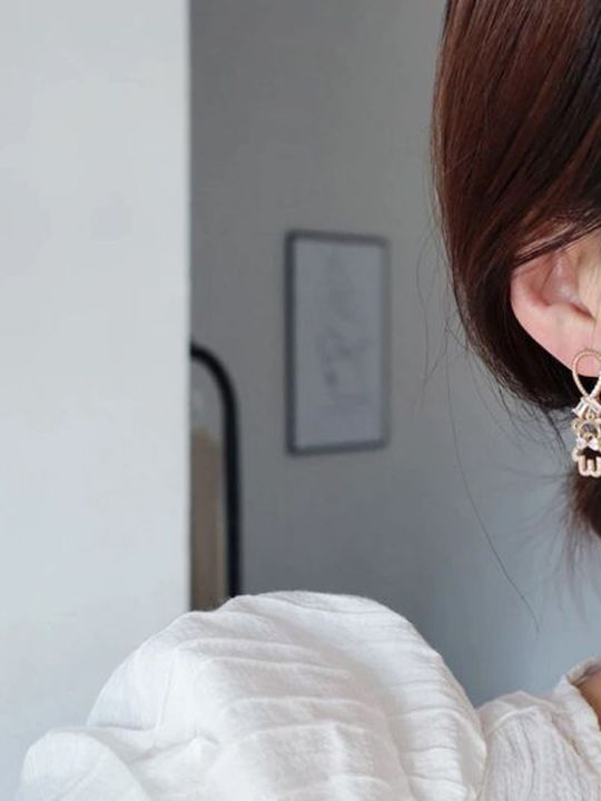 Обеци с 14k златно покритие, сладки асиметрични дизайни Marilou 14k златно покритие