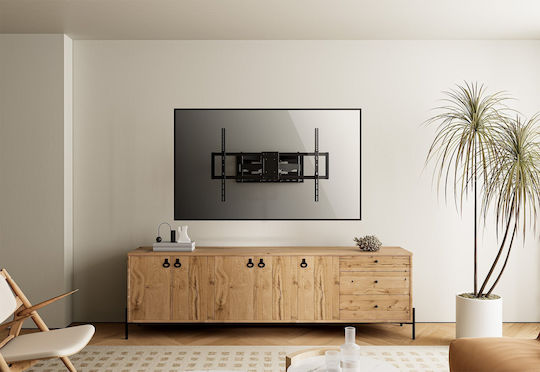 Manhattan Fullmotion Βάση Τηλεόρασης Τοίχου έως 120" Ασημί