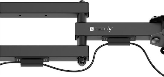 Techly ICA-LCD 423 Βάση Τηλεόρασης Τοίχου με Βραχίονα έως 43" και 20kg