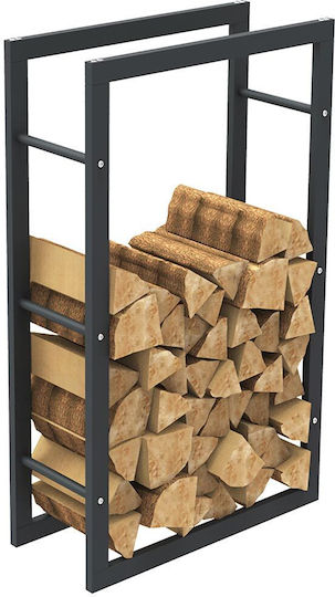 Bakaji Metal Indoor Fireplace Stove Log Holder Support 100x60x25cm 02835834