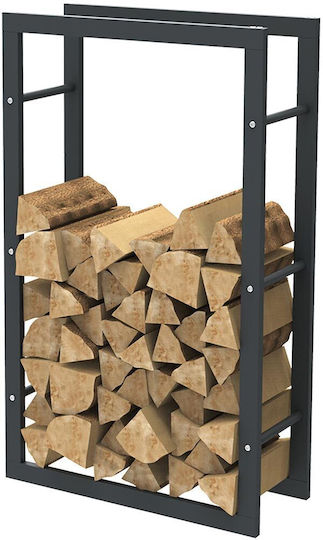 Bakaji Metal Indoor Fireplace Stove Log Holder Support 100x60x25cm 02835834