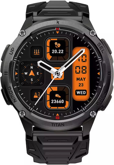 MaxCom FW111 Titan Chronos 54mm Rezistent la apă Smartwatch (Negru)