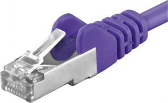 PremiumCord U/UTP Cat.6a (Gigabit) Мрежов Кабел Ethernet 3м Лилав