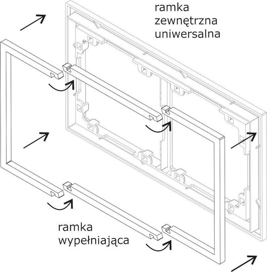 Karlik Switch Frame 2 Positions in Black Color 12DRW-2