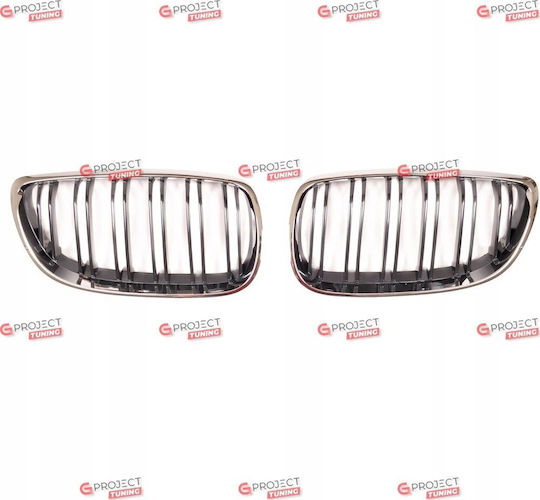 Mtuning Σπορ Μάσκα Διπλές Γρίλιες Chrome & Black Bmw 3 E92 E93 Πριν Facelift 2005-2010