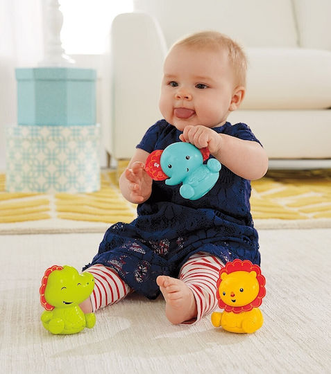 Fisher Price Животно Roly-Poly Friends Лъв Слон Крокодил за 3+ Месеца