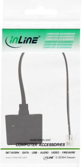 Inline-Adapterkabel RJ11 6P4C Stecker TAE NFN Buchse 69942A