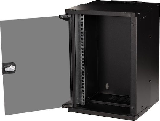 Equip Wall Cabinet 10" 09U 300x300mm Glass Door Black