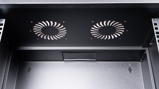 Equip Wandschrank 19" 09U 540x400mm Glastür Schwarz
