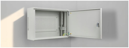 Dulap Rack Montat pe Perete 19" 6u+3u 540x200 Profil Redus Gri Lanberg Asamblat