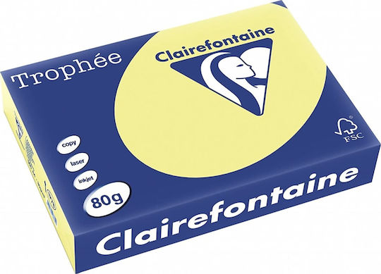 Clairefontaine Dry Paper A4 80g Trophee Yellow Xca41778 Clairefontaine