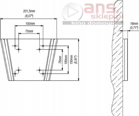 Edbak Edbak Gd22 Βάση Τηλεοράσεις 73,7 Cm 29" Μαύρο