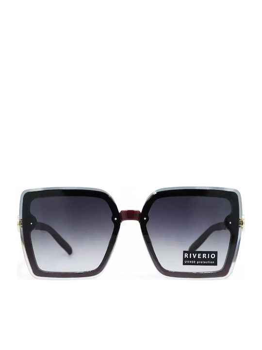 Riverio Women's Sunglasses with Black Frame and Gray Gradient Lens