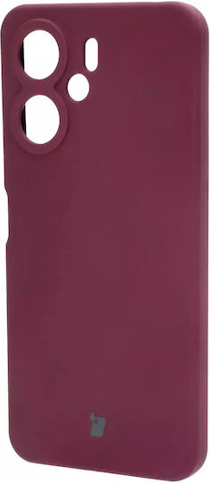Bizon Soft Задна корица Силикон / Закалено стъкло Лилав (Redmi 13C 5G)