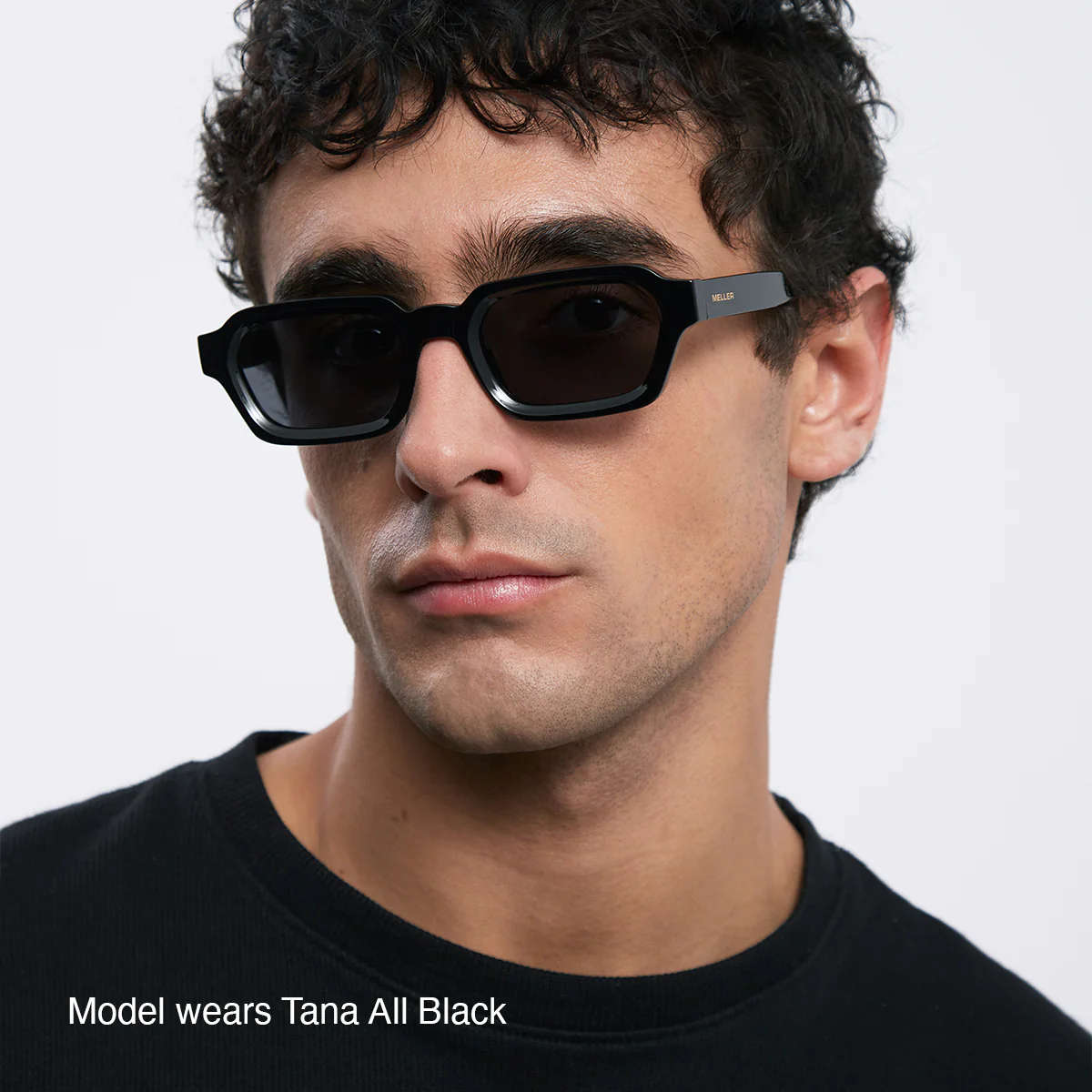 Meller Men's Sunglasses with Black Plastic Frame and Black