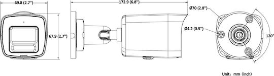 Hikvision DS-2CD1067G2H-LIUF/S(L) IP Surveillance Camera Full HD+ 6MP Waterproof with Two-Way Communication and Lens 2.8mm
