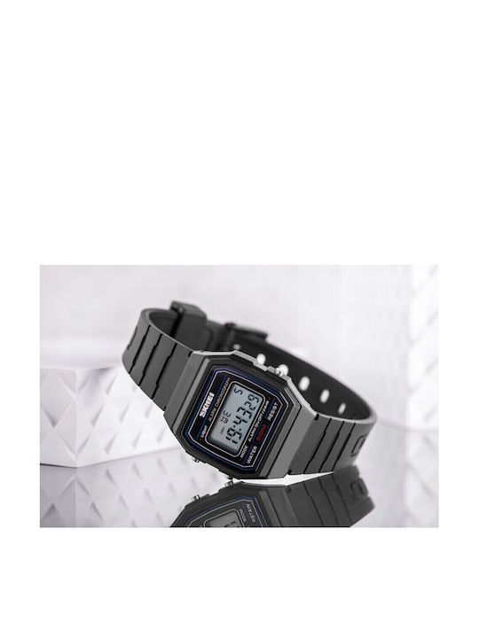 Skmei Men's Watch Battery with Black Rubber Strap