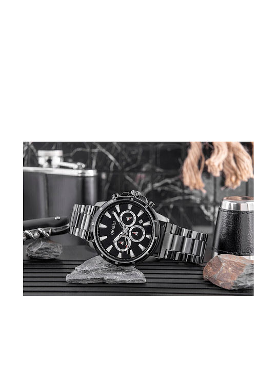 Skmei Herrenuhr Batterie mit Schwarz Metallarmband