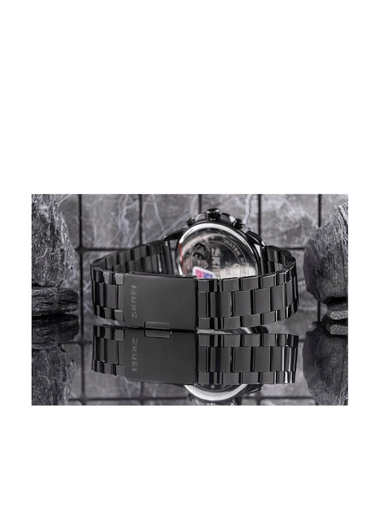 Skmei Herrenuhr Batterie mit Schwarz Metallarmband
