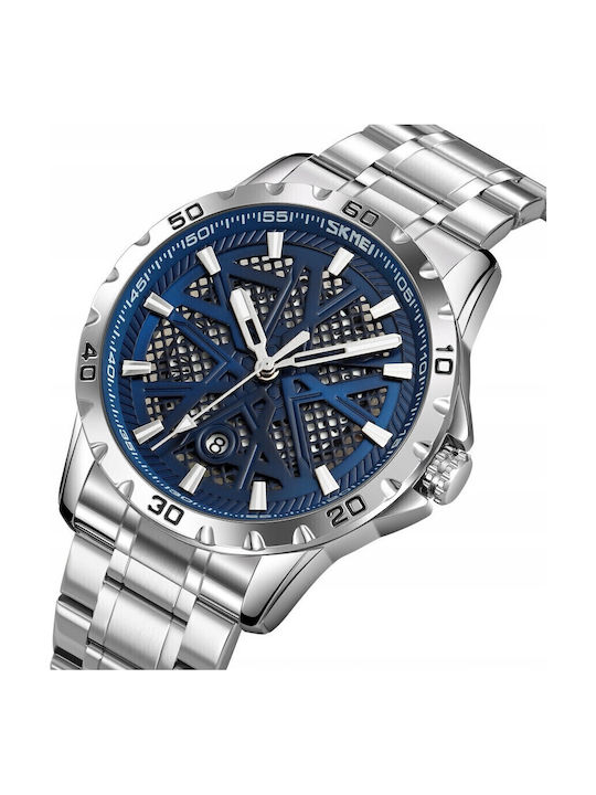 Skmei Herrenuhr Batterie mit Silber Metallarmband
