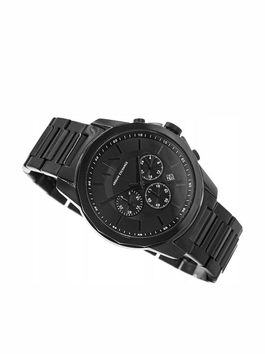 Armani Exchange Herrenuhr Batterie mit Schwarz Rostfreier Stahl Armband