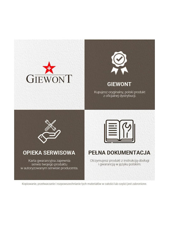 Giewont Men's Watch Chronograph Battery with Silver Metal Bracelet