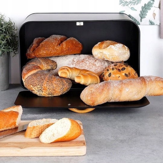 Vilde Bread Box Metallic Black 35.5x20.5x20cm