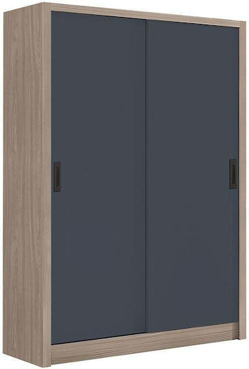 Doppeltür Kleiderschrank Schieben Vanity Sonoma Oak Grey 120x60x200cm