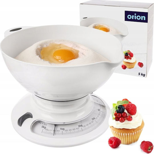 Orion Digital Kitchen Scale with Bucket up to 5kg White