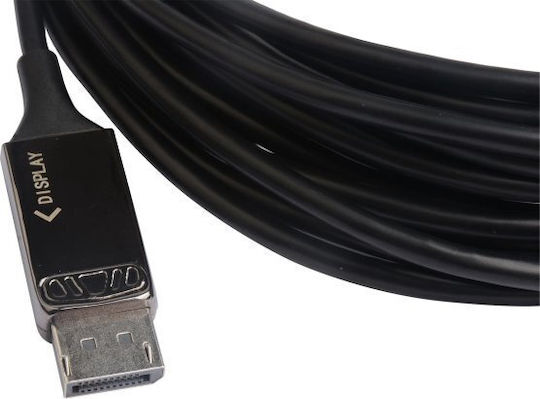 Techly Cable DisplayPort male - DisplayPort male 20m Μαύρο