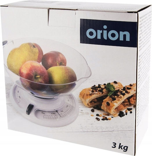 Orion Digital Kitchen Scale with Bucket up to 3kg White
