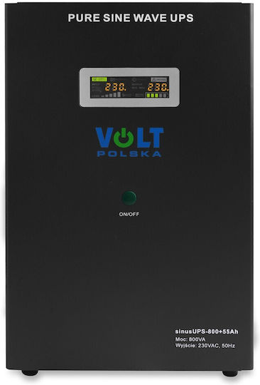 Volt Polska Sinus Car Inverter Pure Sinewave 800W to Converter 12V DC in 230V AC
