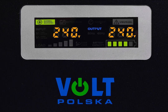 Volt Polska Sinus Car Inverter Pure Sinewave 800W to Converter 12V DC in 230V AC