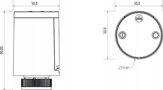 Elektronischer Thermostatkopf Salus Trv10rfm M30x1.5 mm Batterie
