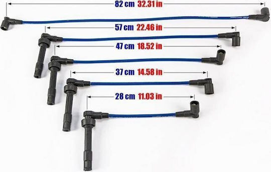Καλώδια Ανάφλεξης Powertec Powertec Bmw M3 E30 2.3l 86-92 Κόκκινα