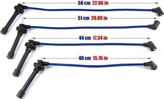 Καλώδια Ανάφλεξης Powertec Powertec Nissan Micra 1.0 1.3l 93-03 Κόκκινα