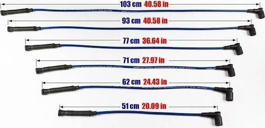 Καλώδια Ανάφλεξης Powertec Powertec Bmw 535i M5 635csi 732i 735i 745i 84-95 Κόκκινα