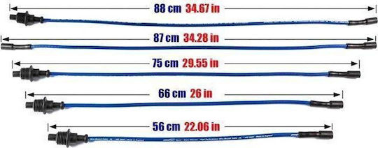 Powertec Ignition Cables Powertec Peugeot 205 Gti 306 309 Gti Citroen Zx 87-97 Blue