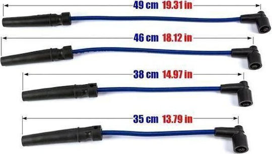 Καλώδια Ανάφλεξης Powertec Powertec Daewoo Lanos Lancia Delta Alfa Romeo 155 87-01 Μπλε