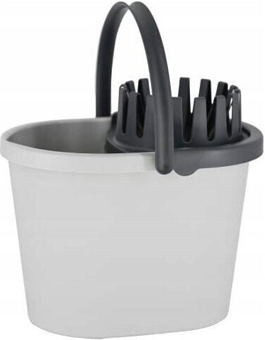 York Plastic Mop Bucket with Wringer Capacity 13lt White