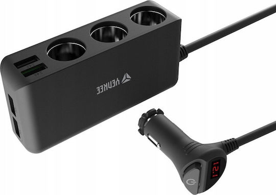 Yenkee Φορτιστής Αυτοκινήτου με Θύρες: 4xUSB 3xΑναπτήρα