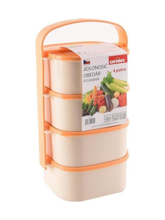 Orion Cutie pentru Mâncare Plastic Bej 15x15cm 4buc