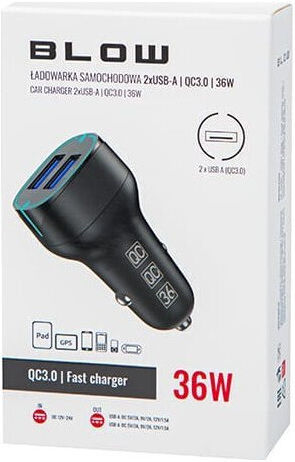 Blow Зарядно за кола 36W с Портове: 2xUSB