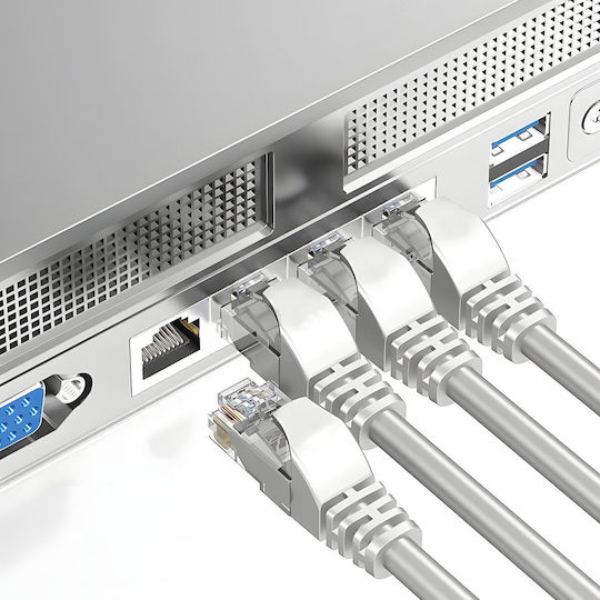 Montis Cablu De Rețea Ethernet U/UTP Cat.5e (Gigabit) 25m Alb
