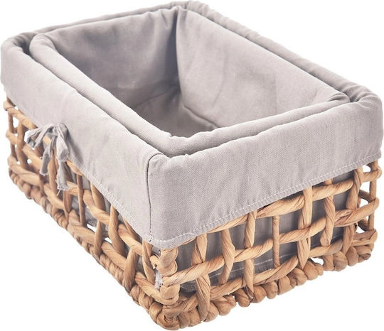 Orion Καλάθι Αποθήκευσης Rattan Γκρι 30.5x20.5x15cm