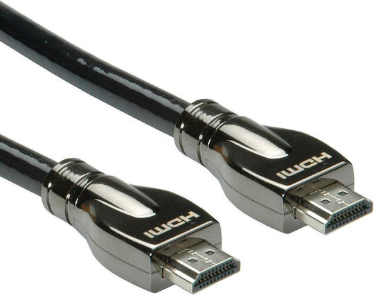 Roline Angle Cable HDMI male - HDMI male 7.5m Μαύρο