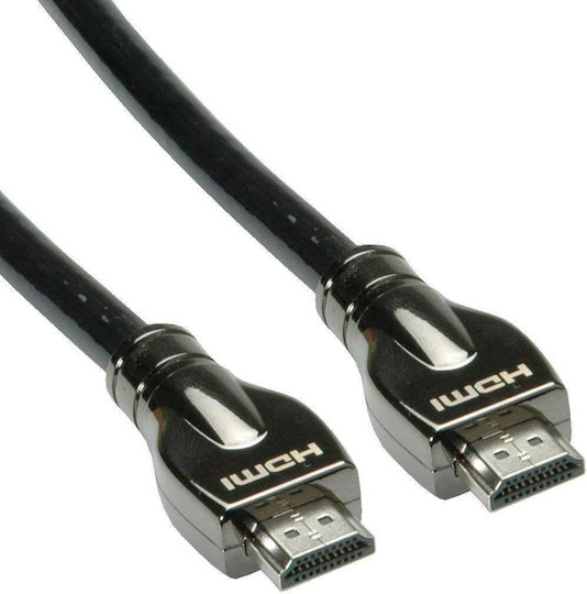 Roline Angle Cable HDMI male - HDMI male 7.5m Μαύρο